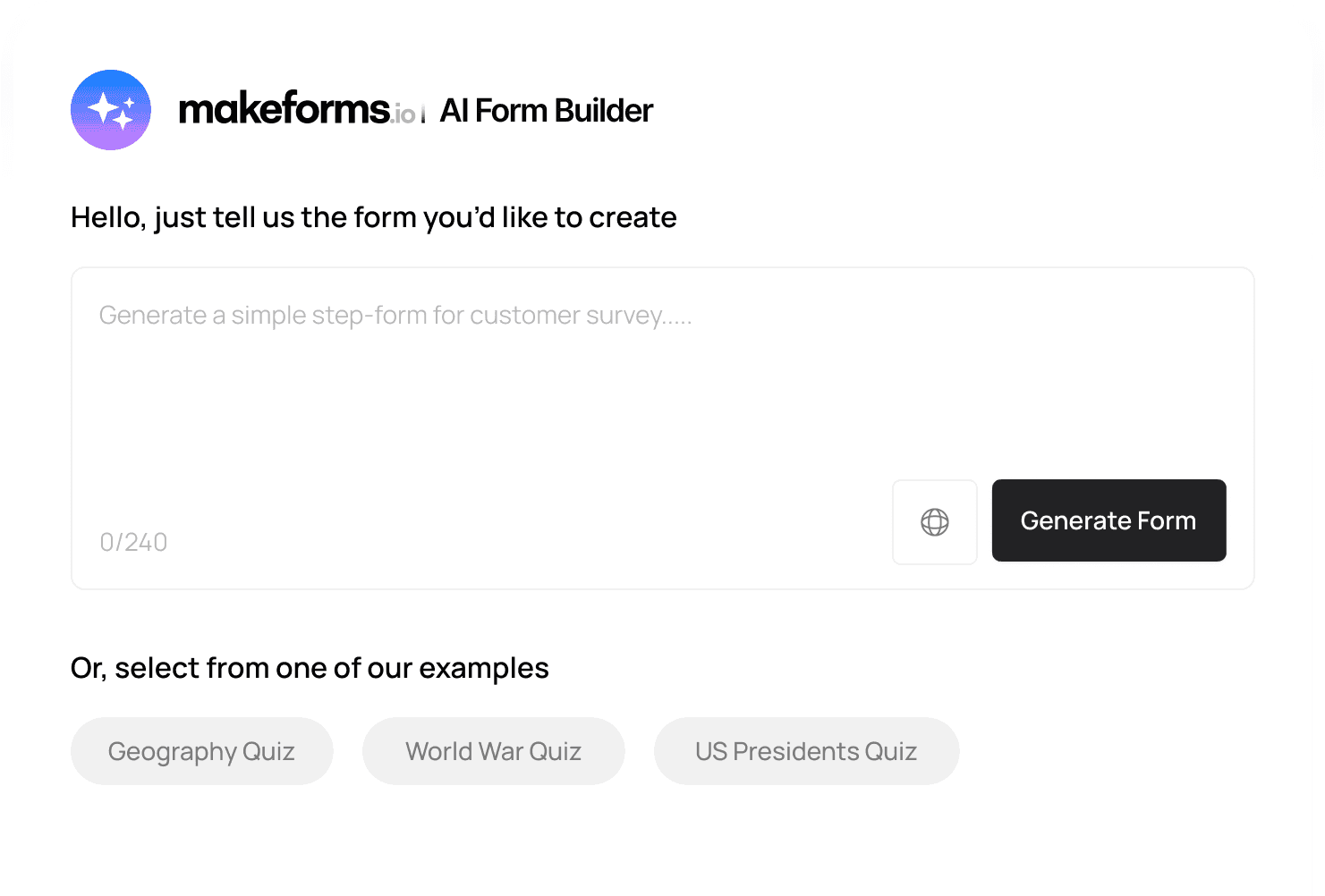 AI Step Form Builder By MakeForms