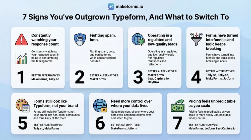 7 Signs You’ve Outgrown Typeform + Best Alternatives | MakeForms